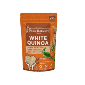 Pink Harvest Farms White Quinoa 500g – Cooks Like Rice High Protein Rice Substitute for Upma & Salad Bowls